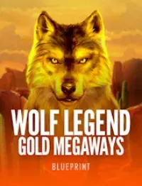 wolf legend gold megaways game logo